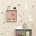 Dragon Honor Cartoon Baby Bunny Rabbit Wall Sticker Cute Animals Children Room Nursery Mural Wall Decals