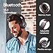 Bluetooth Headphones Over Ear, Pollini Wireless Headset V5.0 with Deep Bass, Soft Memory-Protein Earmuffs and Built-in Mic for iPhone/Android Cell Phone/PC/TV (Black-Red)thumb 4