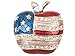 Alilang Silver Tone Crystal Rhinestone 4th of July American USA Flag Patriotic Pin Brooch, Big Apple