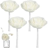 ABOOFAN 4Pcs Flower Diffuser with Cotton Wick, Sola Flowers Aroma Reed Diffuser Replacement for Essential Oil, Decorative Home Office Fragrance Accessories