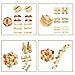 Once ZY Time Puzzles Wooden Puzzles Games Burr Puzzles Jigsaw Lock 3D Handmade Brain Teaser Intellectual Educational Toys for Kids Adults Mini Size 9pcs/Set