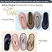 HomeTop Women's Elegant Cashmere Knitted Memory Foam Indoor Ballerina House Slippers/Shoes Grey
