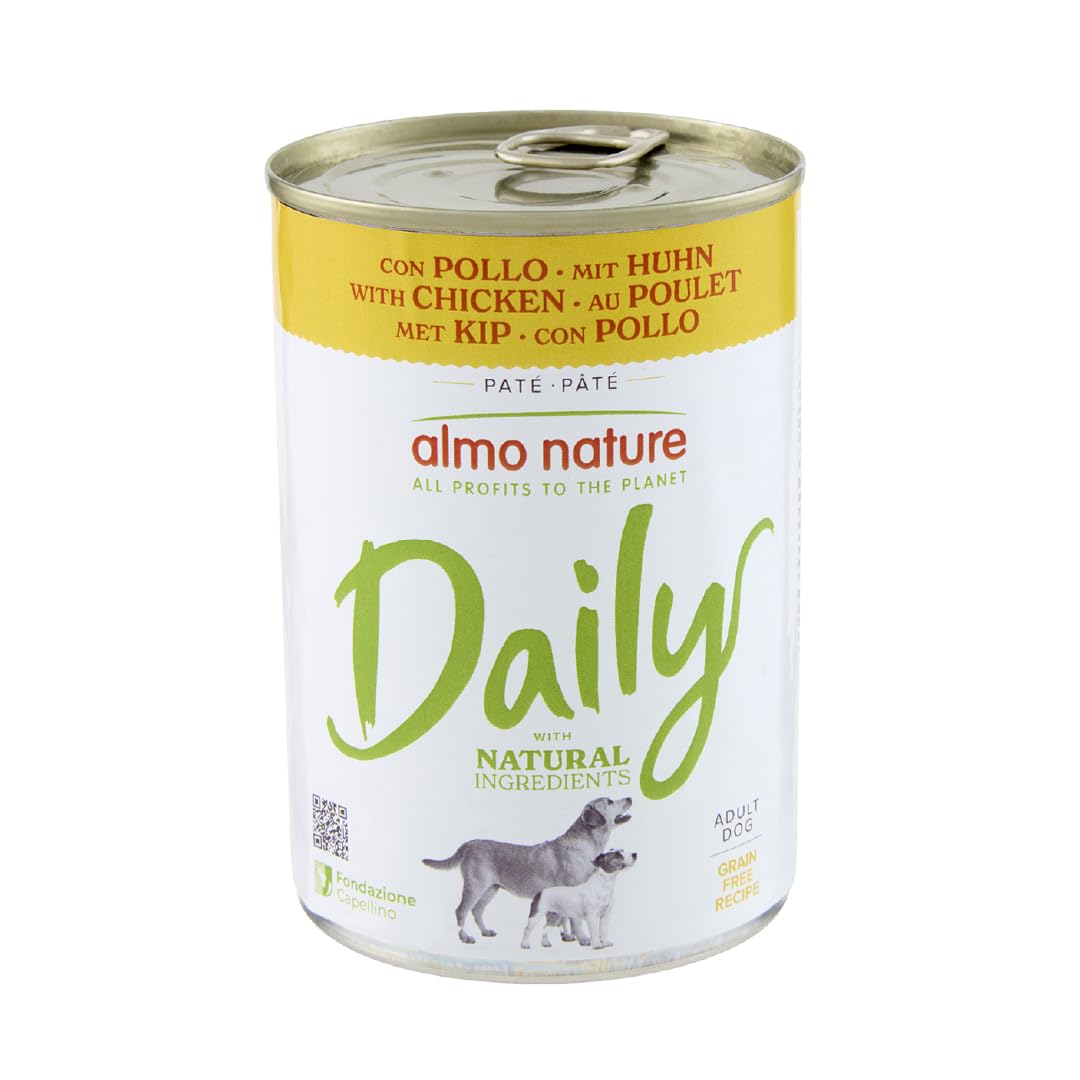 Almo Nature Daily - Dog Wet Food for Adult Dogs - Patè -Chicken - Pack of 24 x 400g
