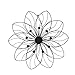 Asense Home Decorative Metal Wall Decor, Water Lily/Lotus Flower Design, Leaf Shaped Diamond Accents Blue Crystals For Nature Home Art Decoration & Kitchen Holiday Wall Decorations, 19.5