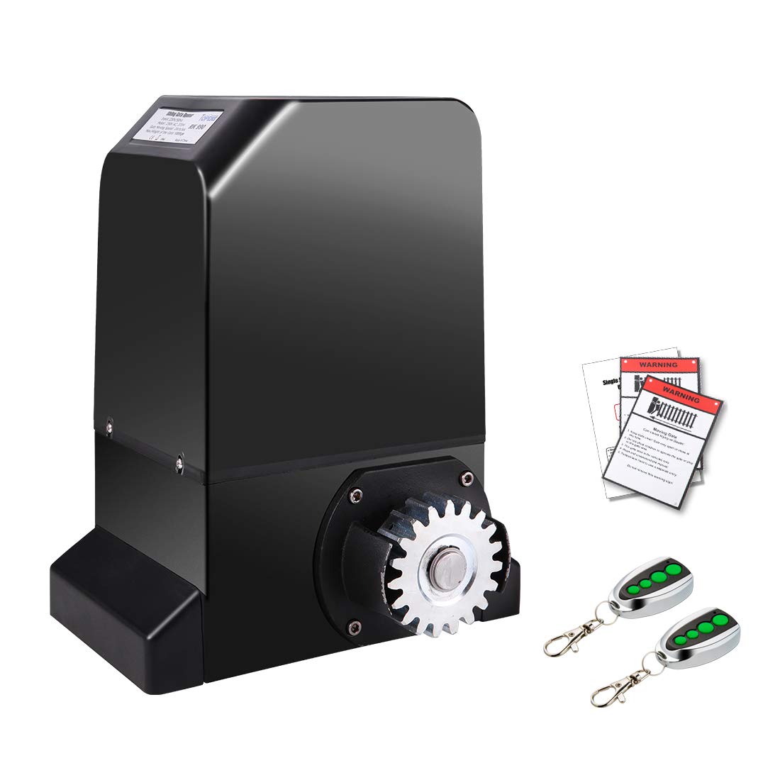 TOPENS RK990 Automatic Sliding Gate Opener Kit Sliding Gate Motor for Heavy Duty Slide Gates Up to 2200 Pounds and 40 ft Rack Driven Driveway Security Slide Gate Operator