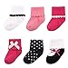 Luvable Friends Unisex Baby Newborn and Baby Socks Set, Pink Black, 0-6 Months