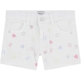GUESS Girls Rigid Bull Denim Shorts with Embroidery