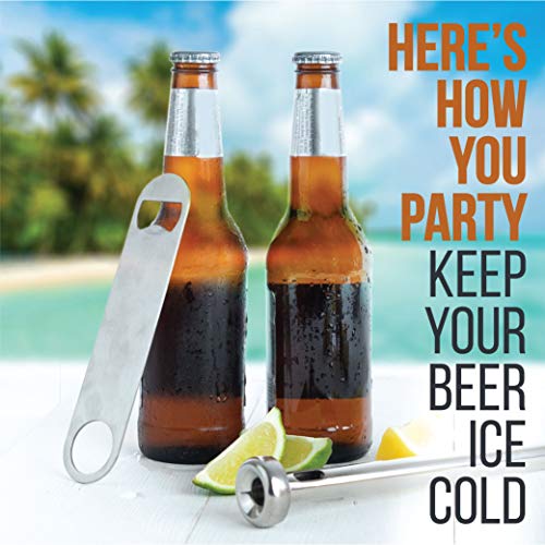 Vinetto Stainless Steel Beer Chiller Sticks (Set of 3) & Bottle Opener - Wine, Water, Beverage Cooling Sticks for Bar, Party & Camping - Instantly Chills Your Drinks - Perfect Gift for Beer Lover - Thumbnail 5