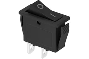 SANJOON RK1-11 Rocker Switch ON/Off, 16A 125/250VAC 2-Pin 2-Position, Compatible with Automobiles Ships Fitness Equipment Instruments Household Appliances Medical Equipment(1PCS)