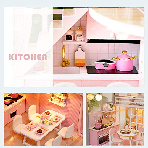 2 CUTEBEE+Dollhouse+Miniature+Furniture+Movement