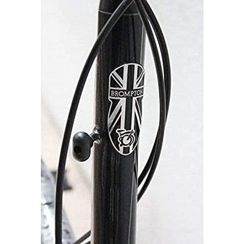 Flower Studio Metallic Head Tube Badge for BROMPTON Black