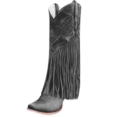 QueenMM Suede Tassel Mid Calf Cowboy Boots Vintage Nigeria Ubuy