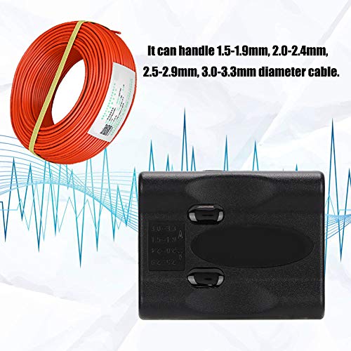 Black Cable Jacket Slitter Optical Fiber Loose Tube Cable Stripper Tool,New Fiber Custer/Loose Tube/Cable Sheath Slitting Machine,Handle 1.5-1.9mm, 2.0-2.4mm, 2.5-2.9mm, 3.0-3.3mm Diameter Cable.
