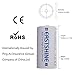 16340 Battery, EASTSHINE E07 700mAh RCR123A 3.7V Li-ion Rechargeable CR123A 4Packs for Arlo Flashlight