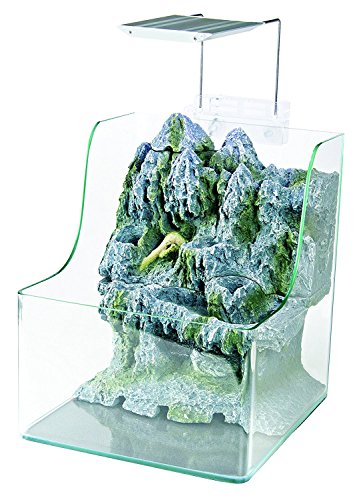 Penn Plax Planting Tank With Aquarium, Waterfall, LED Plant Grow Light, Sponge Filter, 1.85 Gallon
