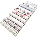 David Angie 9 Sheets Flower Printed Synthetic Leather Canvas Back 8