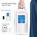 Humidifiers Air Conditioner Fan, Personal Desk Fan Space Air Cooler Mini Portable Table Evaporative AC Ultra-Quiet Purifier Cooling Fan with Handle and 7 Colors LED Lights for Home, Office, Dorm