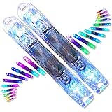 UltraPoi Ultralight LED Glow Stick (Pair (2)) - Rainbow Light for Poi | Raves and Concerts