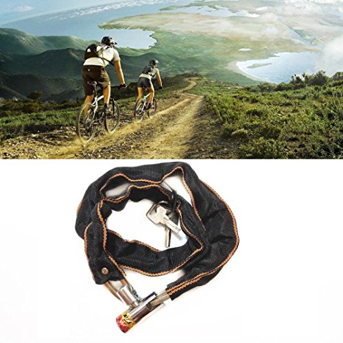 Dartphew Bike Accessories,Dartphew 1Pcs Chain Pad Lock Heavy Duty Motorbike Motorcycle Scooter Bike Motor Bicycle,for Outdoor Hiking Camping Hunting Cycling(Length: 80cm,Black) - Thumbnail 7