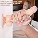 Louviva Ultra-Soft Realistic Dildo Sex Toy with Strong Suction Cup for Beginners, Women Vaginal G-spot and Adults Anal Play Pleasure, 7 Inch, Flesh