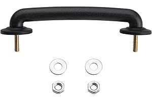 Kaloeou Hood Footman Loop Replacement Fits for 1997-2018 Jeep Wrangler TJ JK 55176422 Windshield Hold Down Bracket Strap Black Engine Hood Handle