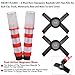 2 Pack LED Emergency Roadside Flares, BonyTek Roadside Auto Emergency Safety Strobe Warning Light Beacon Flare with Solid/Strobe/Flashlight Modes, Magnetic Base, Upright Stand, Gift Box - Red