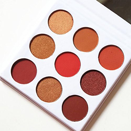 MOTULIP 9 Colors Burgundy Color Shimmer Matte Make Up Palette With Mirror + highly pigmented Makeup Palette