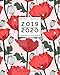 July 2019 - June 2020 | Weekly + Monthly Academic Planner: Pink and Red Poppy Florals: Pretty Calendar with Quotes | Agenda Organizer (8x10