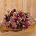 Luyue 7 Branch 21 Heads Artificial Rose Flowers Bouquet Fake Silk Mini Roses Wedding Floral Decor Bouquet, Pack of 2(Rose Coffee)