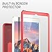 YOUMAKER New iPad 9.7 Case 2018/2017, Heavy Duty Kickstand with Built-in Screen Protector Full-Body Shockproof Protective Case Cover for Apple iPad 9.7 inch 2017/2018 5th/6th Gen (Red/Red)