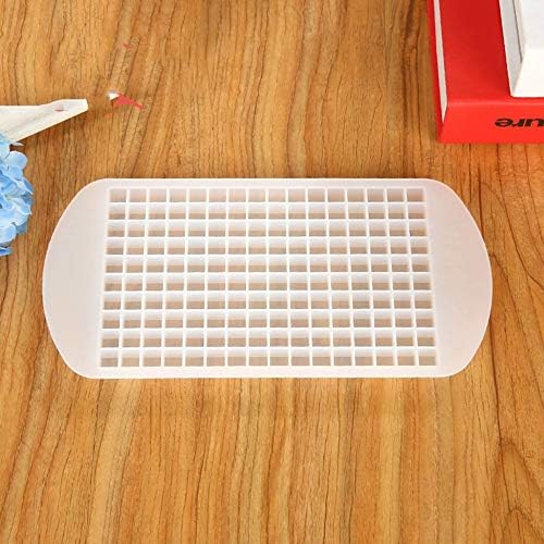 Creative Mini Square Ice Mold 160 Grids Food Grade Silicone Ice Cube Tray DIY Ice Cream Maker Mould for Home Bar - White