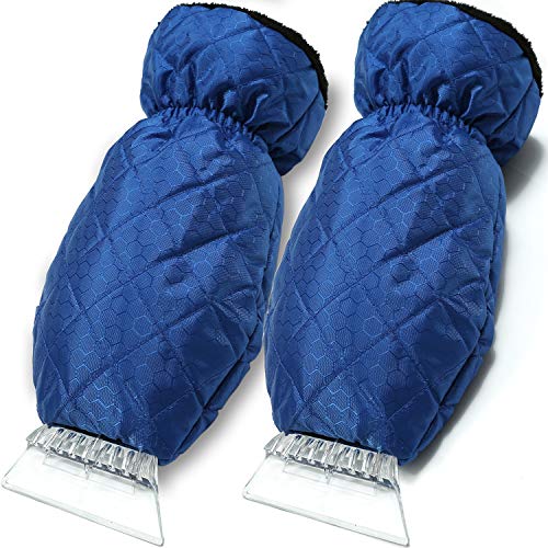 TAKAVU Ice Scraper Mitt for Car Windshield 2 Pack, Waterproof Snow Ice Scraper Gloves with Thick Fleece Lining and Durable Handle for Extra Warmth and Protection - Thumbnail 7