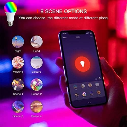 LEOZIE E27 Bombilla Inteligente Wifi LED Smart Regulable Lmpara color cambiable 9W 850 Lm Compatible Alexa Echo y Google Home 2 Pcs