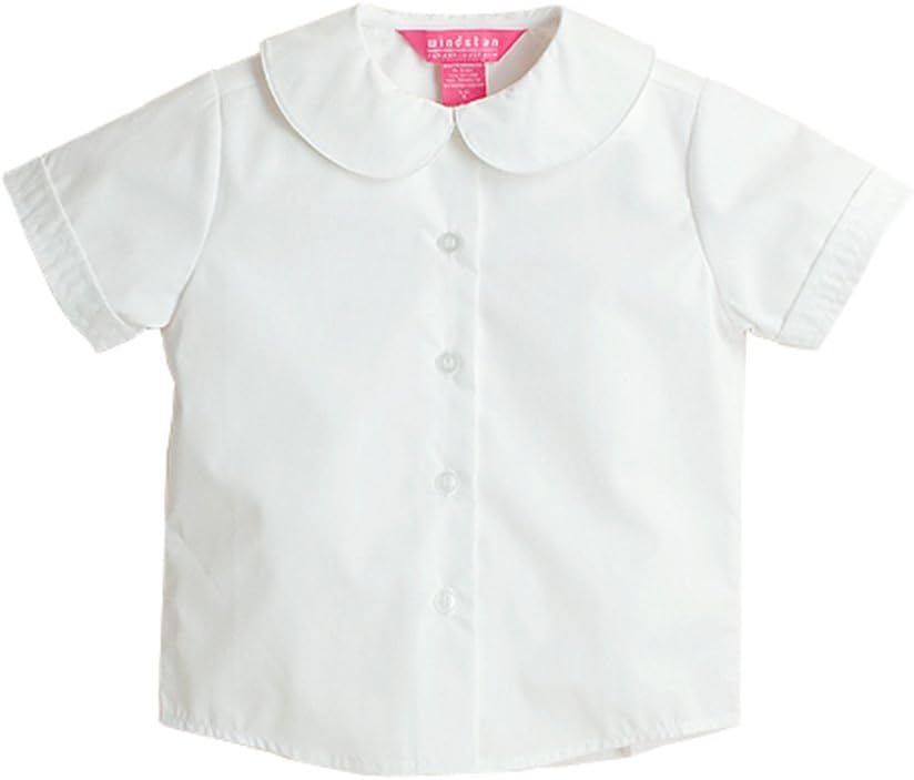 Windstan Girls Short Sleeve Peter Pan Collar Blouse