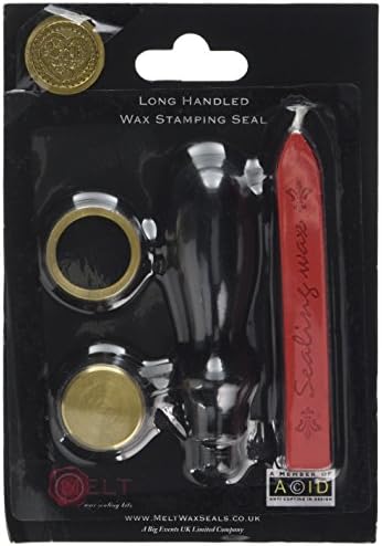 MELT Wax Stamp, Heart Filigree Coin Seal and Red Wax Stick XWSC115-Kit (S28)