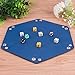 SIQUK 4 Pieces Dice Tray Folding Hexagon Dice Trays PU Leather Holder for Dice Games, 4 Dark Colors