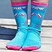 ChalkTalkSPORTS Athletic Half Cushioned Crew Socks | Rowing Loving the Crew Design | Pink/Blue (One size fits most, Men's shoe size 5-11 and Women's 6-12.)