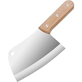 YIKANGHENG Small Professional Cleaver Chef Knife, High Strength Stainless Steel 5.8 Inch Sharp Kitchen Blade with Wooden Handle (black)