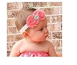 Lovely Ovely Unusal Cotton Girls Baby Two Red Roses Diamond Hairband Headband