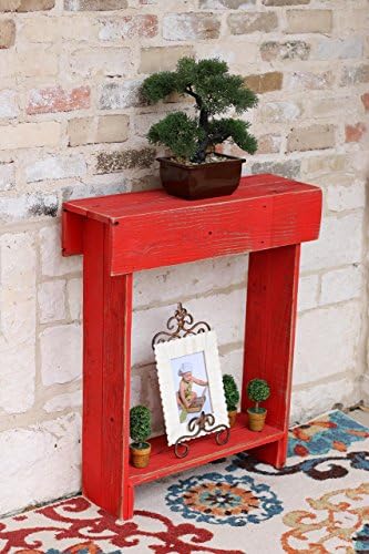 Red Skinny Wall Table