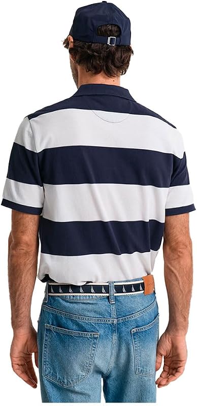 Polo Slim Shield SS Pique, Blu-Evening Blue, XS Uomo
