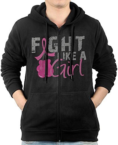 Men's Fight Like A Girl Full-Zip Hoodie Sweatshirt XXL