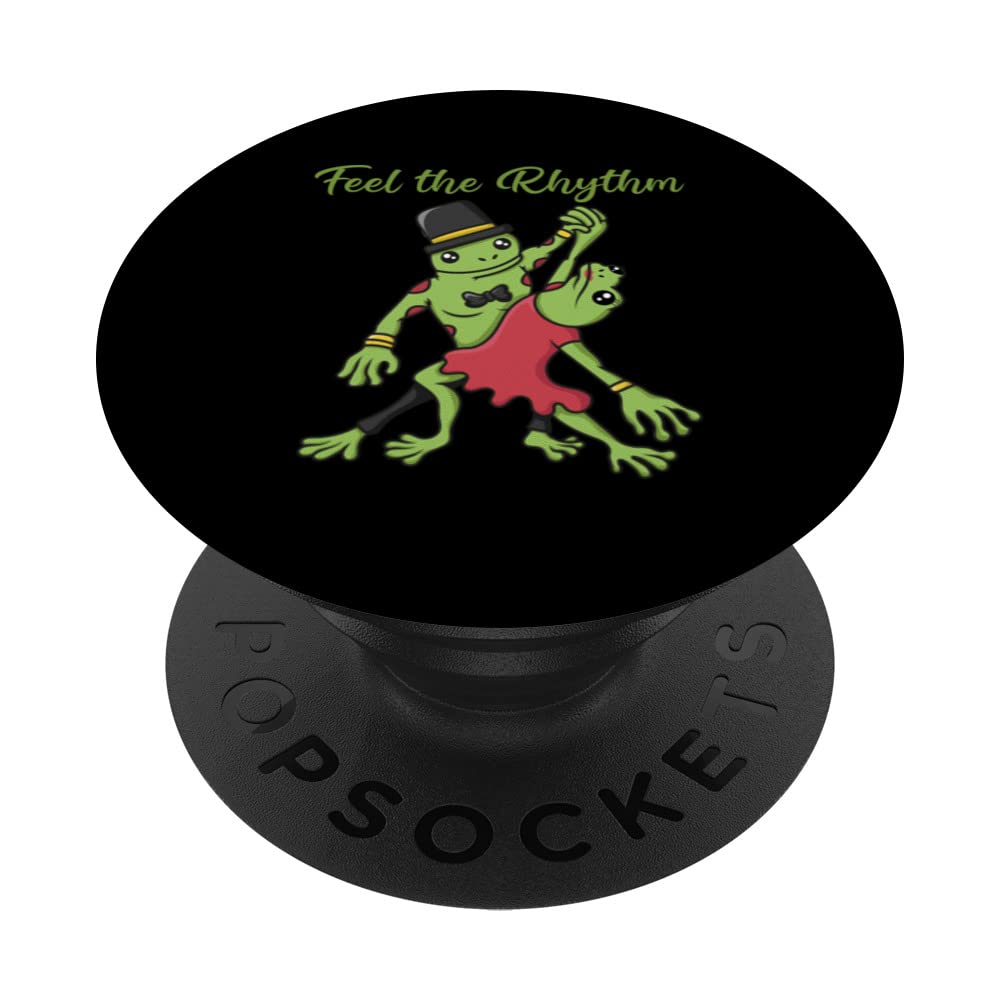 Feel the Rhythm, dancer, dancer, dance frog, dance PopSockets Swappable PopGrip