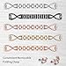 E ECSEM Compatible with Garmin Vivomove HR Bands for Women, 20MM Stainless Steel Bling Bling Quick Release Replacement Bracelet with Rhinestones Diamond X-Link for Vivomove HR Smartwatch (Silver)