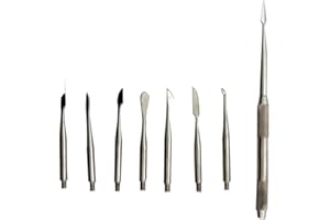ARTISTS BEST Artist's Best 6 Pc Stainless Steel Scalpel Set | Interchangeable Heads | Perfect for Diverse Crafting Needs
