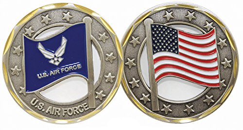 U.S. Air Force Logo Flag Cut Out Challenge Coin by Eagle Crest
