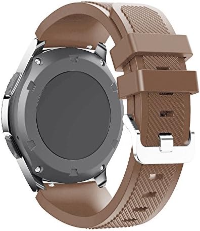 For Samsung Gear S3 Watch Band๏ผLinkshare Soft Solid Silicone Replacement Sport Strap for Samsung Gear S3 (Coffee)
