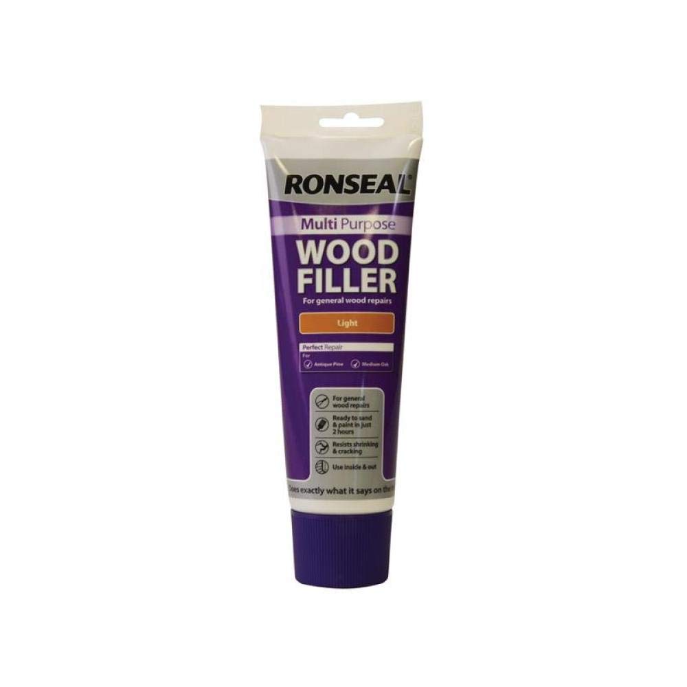 Ronseal MPWFL325G 325g Multi-Purpose Wood Filler Tube - Light