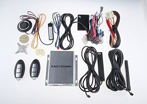 EASYGUARD EC002-NI smart key car alarm system remote engine start push button start touch password entry universal version Hopping Code FSK technology