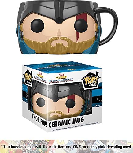 Thor: Funko POP! Home x Thor - Ragnarok Mug + 1 Official Marvel Trading Card Bundle